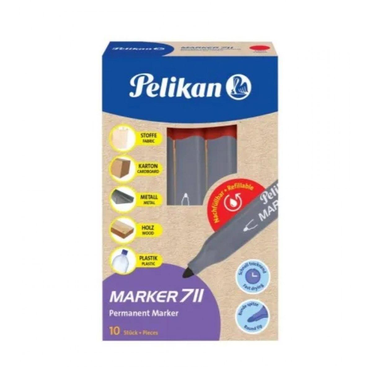 Marker permanent 711 rosso p/t cf10