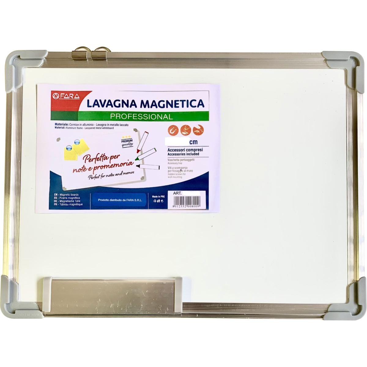 Lavagna magnetica 50x70 cornice alluminio