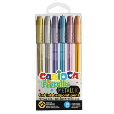 Carioca penna fiorella gel metallic 6pz