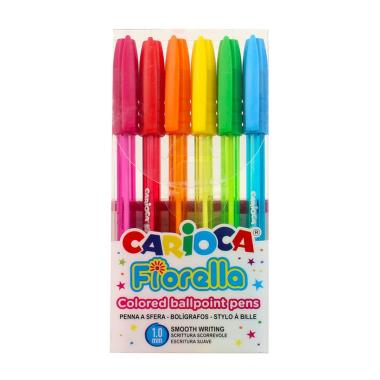 Carioca penna fiorella gel neon 6pz