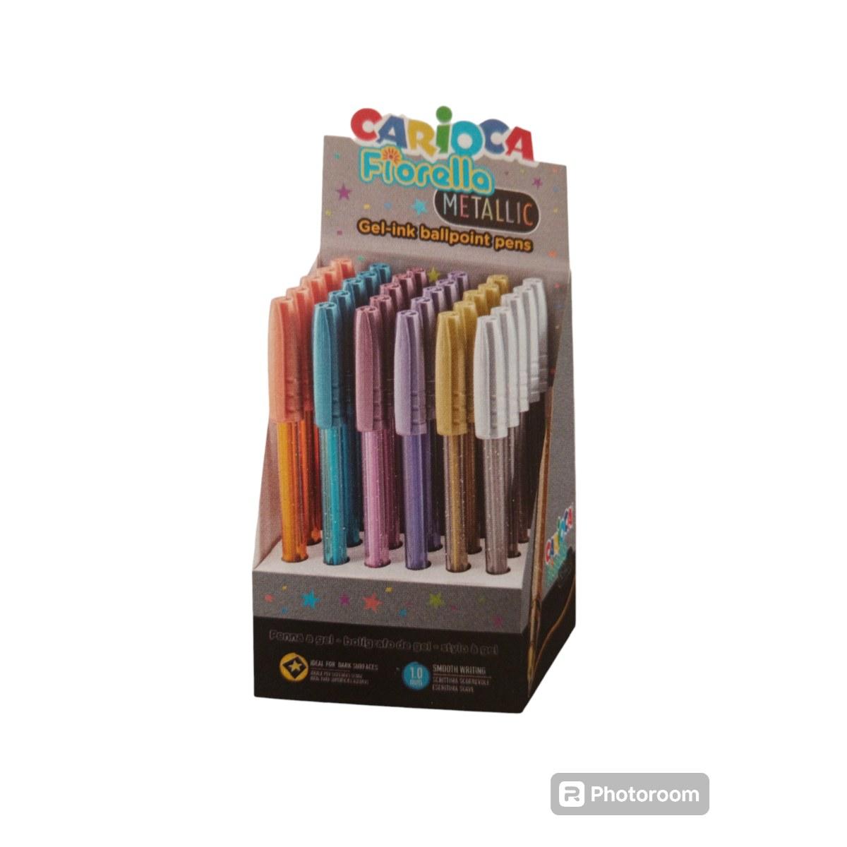 Carioca penna fiorella display metallic 30pz