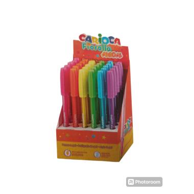 Carioca penna fiorella display neon 30pz