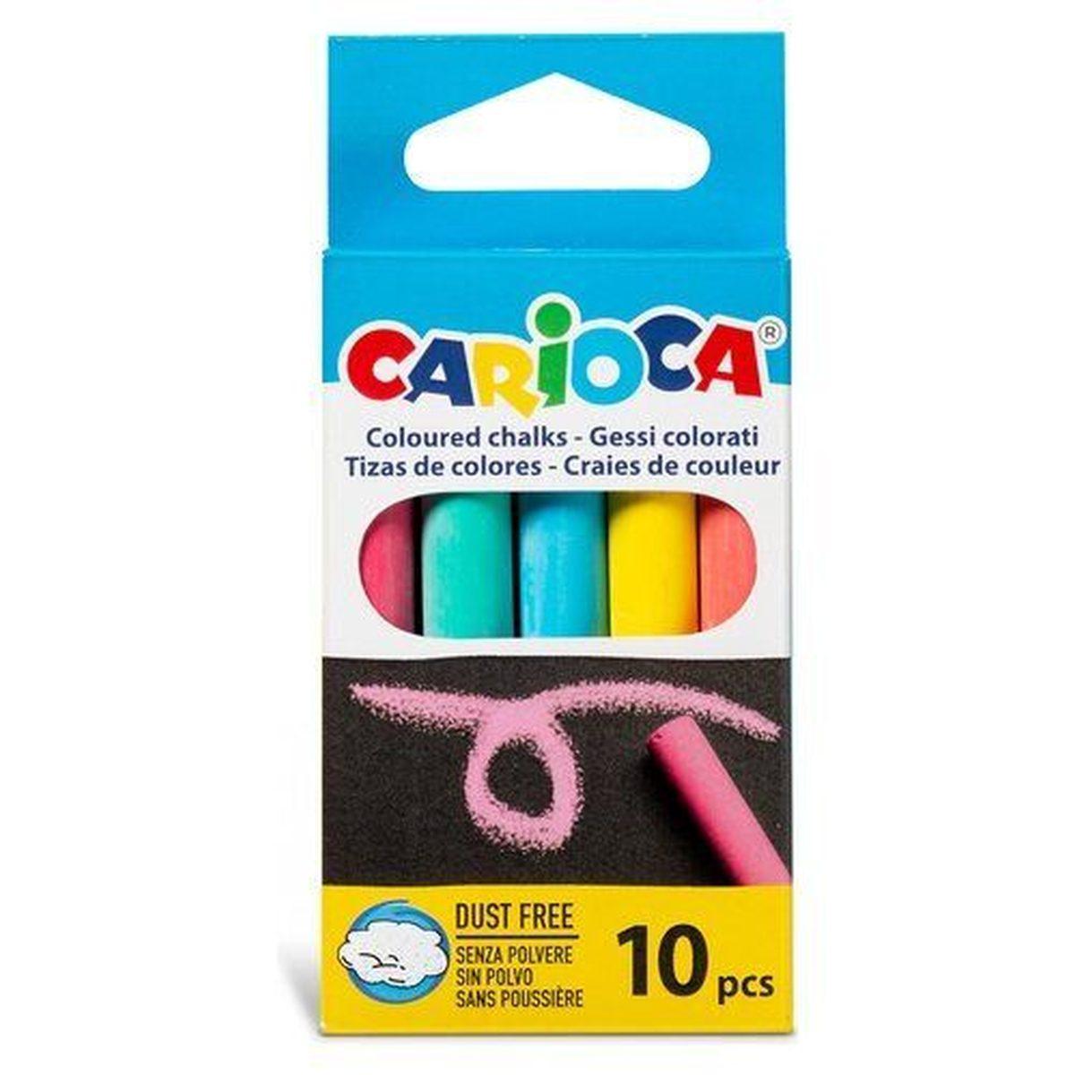 Gesso carioca tondo colorato 10 pz.