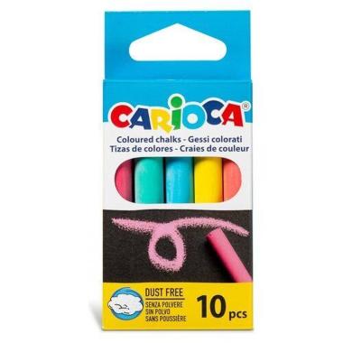 Gesso carioca tondo colorato 10 pz.