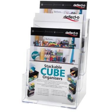 Portadepliant acrilico 3 scomparti a4