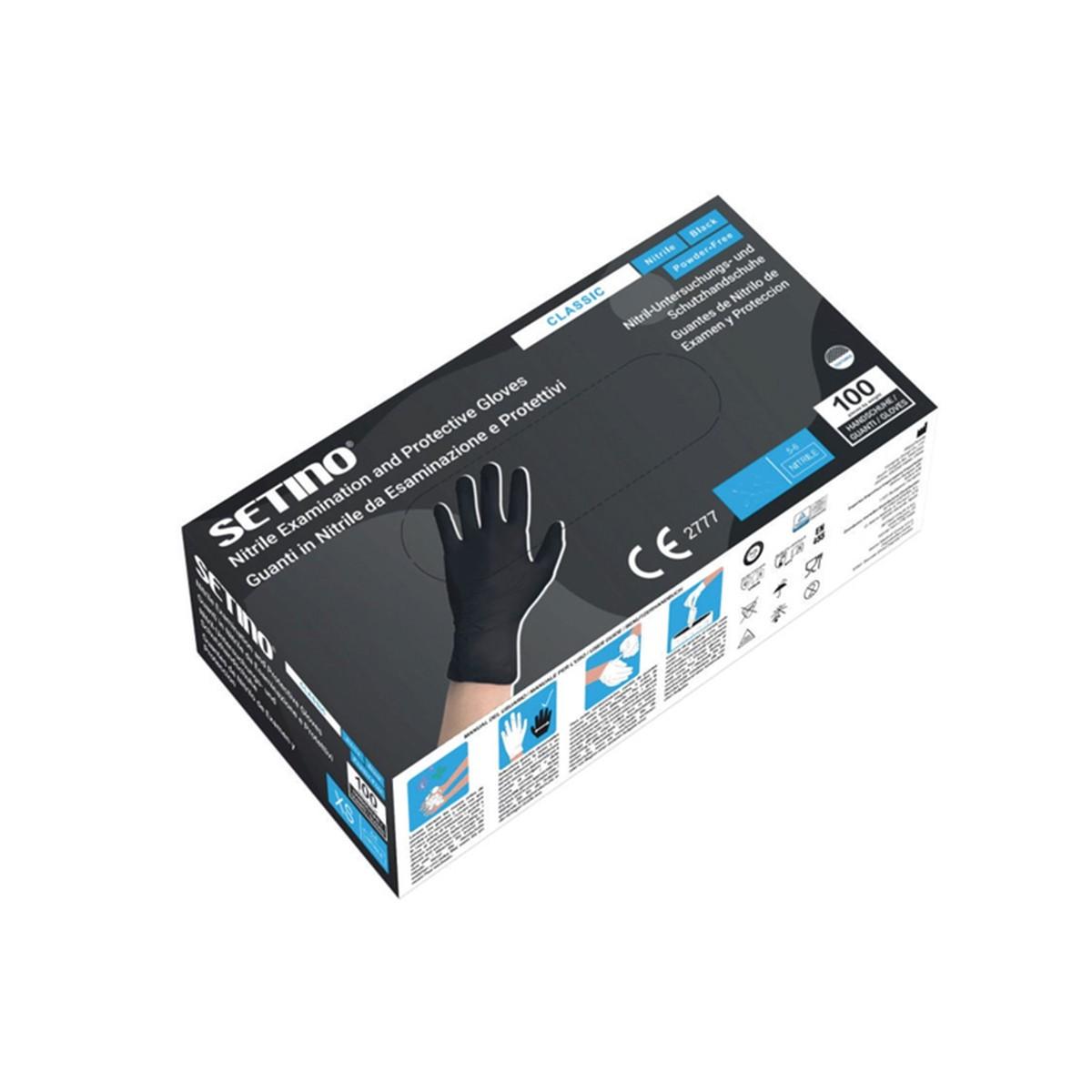 Guanti monouso setino nitrile black 3,5gr tg.m