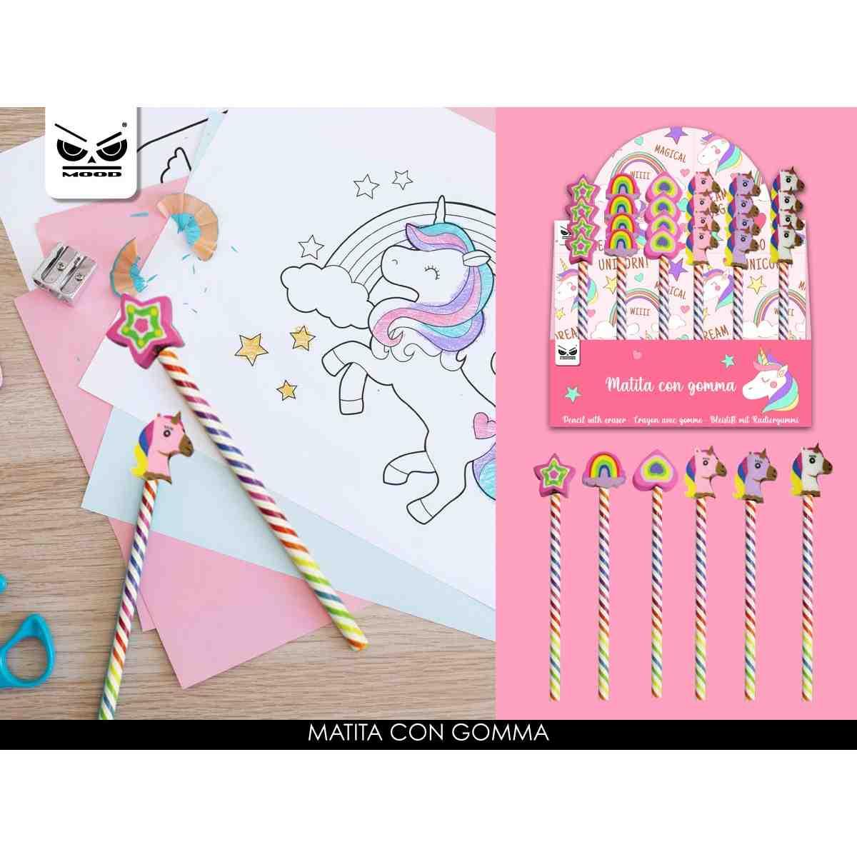 Matita con gomma unicorno (cf24)