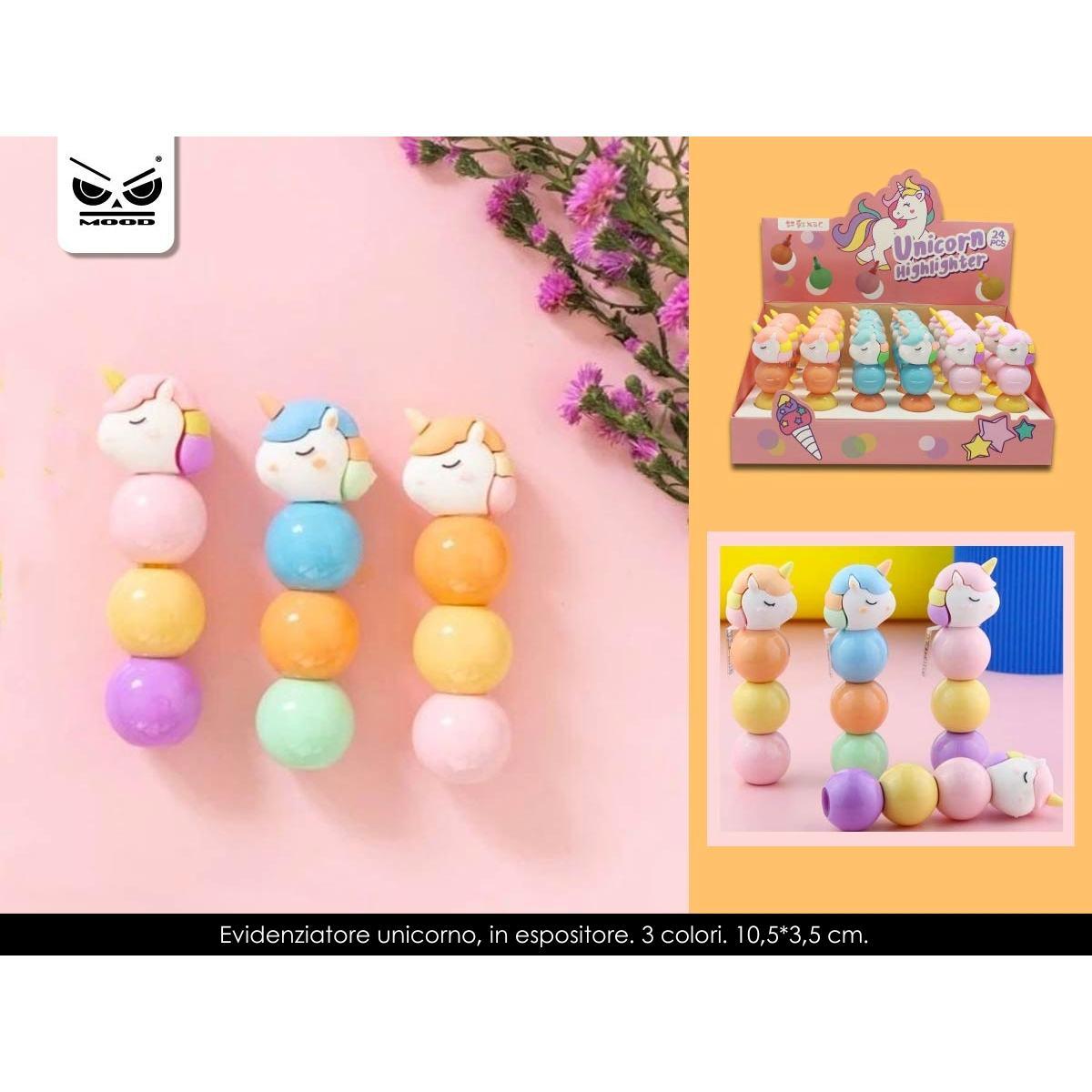 Evidenziatore unicorno 3 colori