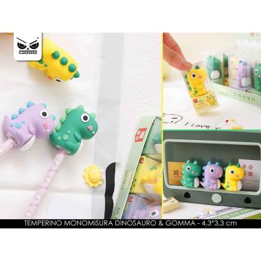 Temperino dinosauro & gomma