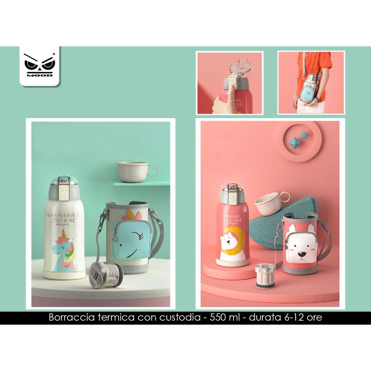 Borraccia thermos con custodia girl