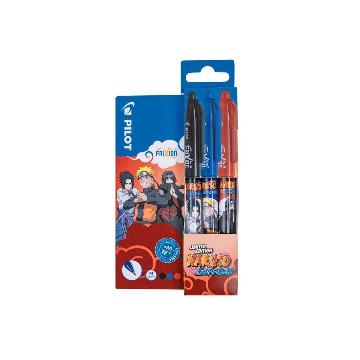 Clip strip 12 set da 3pz frixion ball e clicker naruto