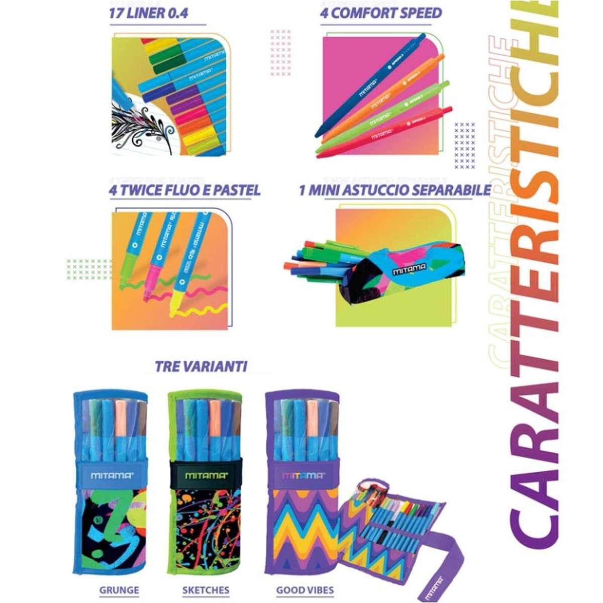 Writing roll + astuccio mix 25pz