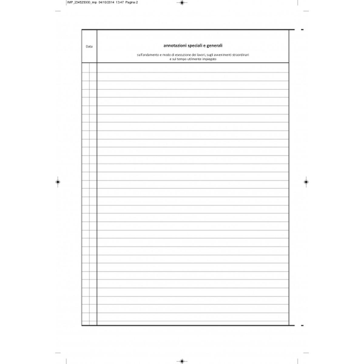 Reg. giornale dei lavori 47 pag.