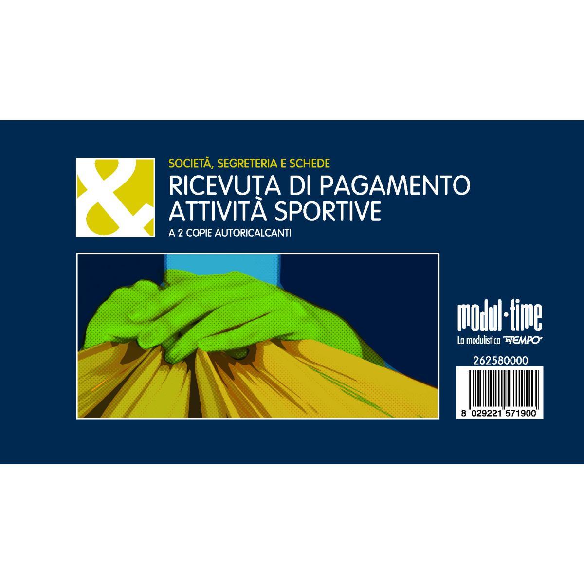 Ricevuta di pagamento per attivita' sportie 50x2 cop