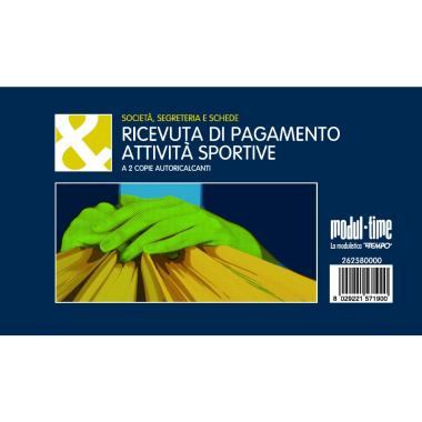 Ricevuta di pagamento per attivita' sportie 50x2 cop