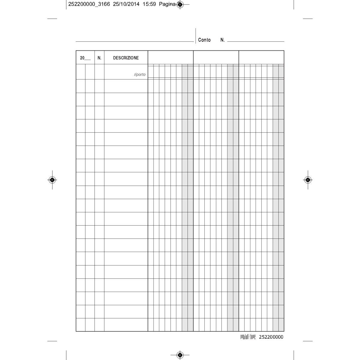 Schede a 3 colonne 17x12 cf100