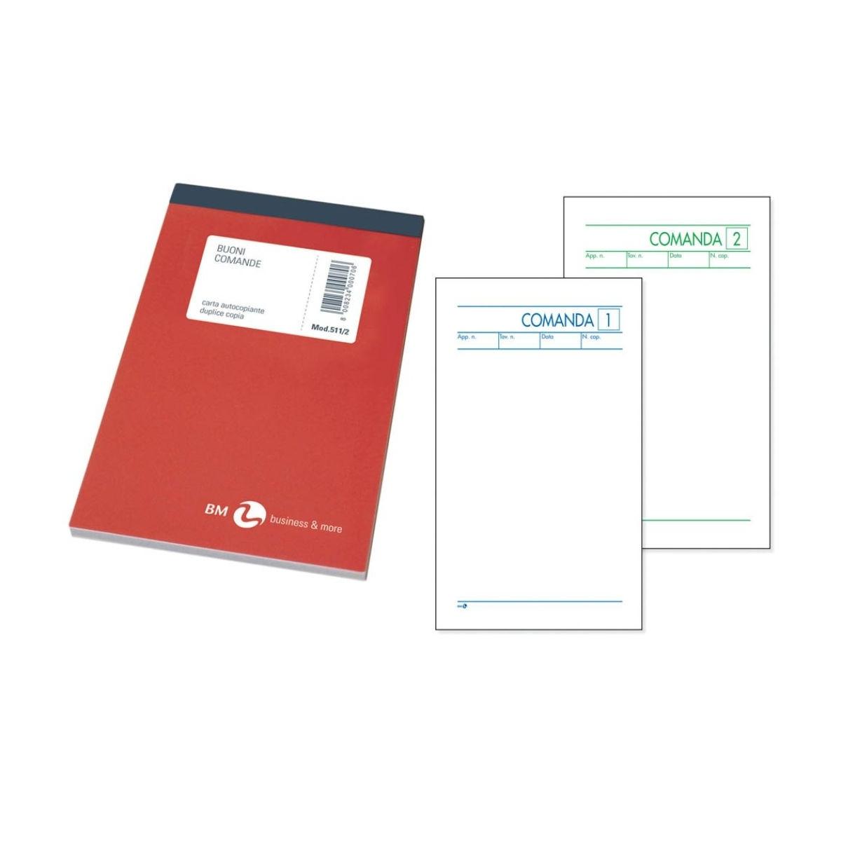 Blocco comande per ristorante 2cp 511/2