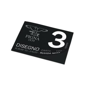 Blocco pigna 3 fogli neri 10fg