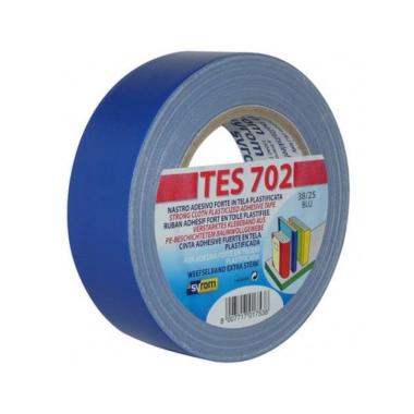 Nastro telato tes 702 38x25mt blu