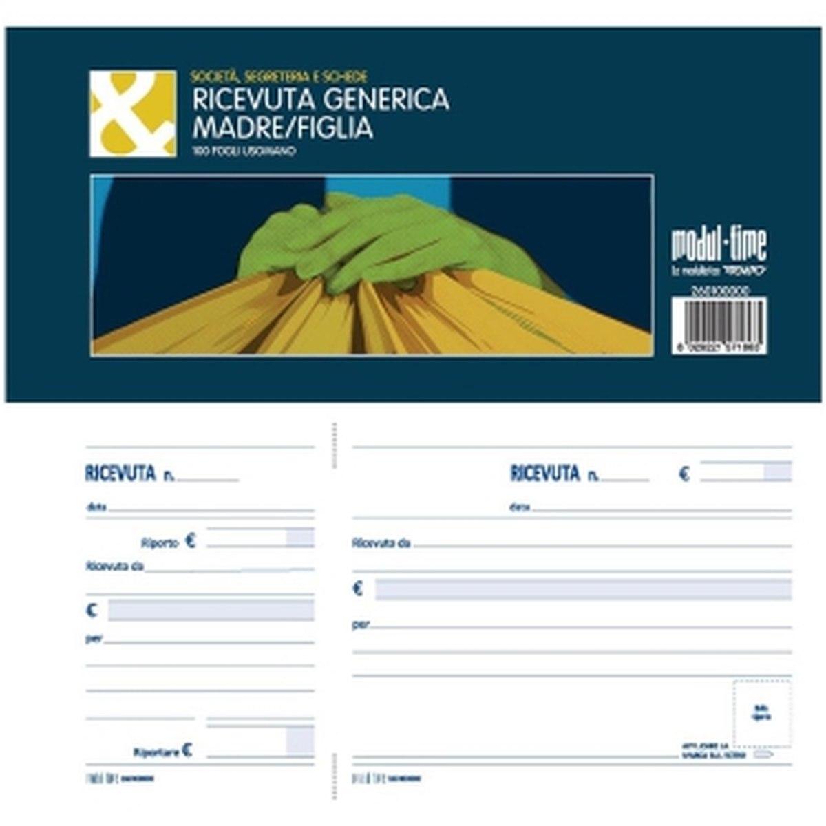 Blocco ricevuta generica madre figlia 10x22