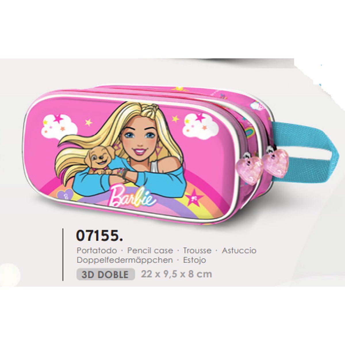 Astuccio 2 scomparti barbie 3d