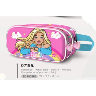 Astuccio 2 scomparti barbie 3d