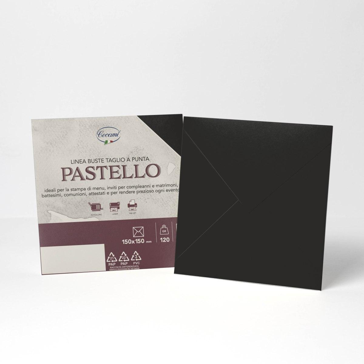 Busta 15x15 nero t/punta gr120 cf25