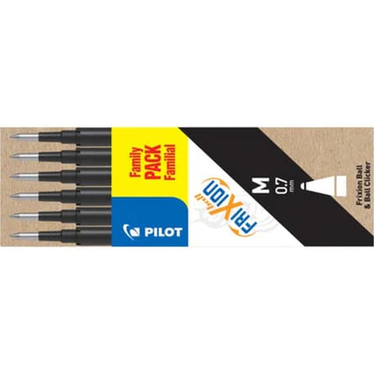 Set 6 refill frixion family pack 0.7 nero