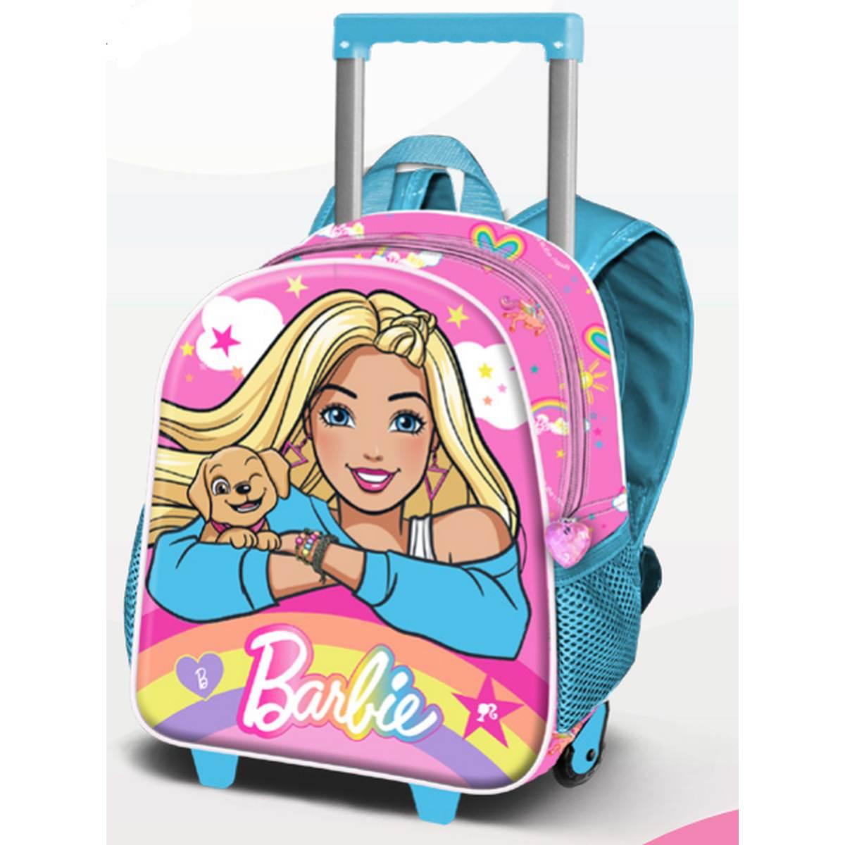 Zaino trolley asilo barbie rainbow 3d