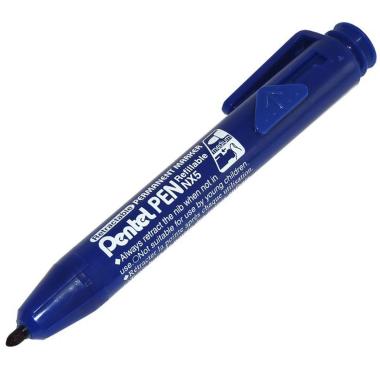 Marker pentel pen p/t a scatto blu