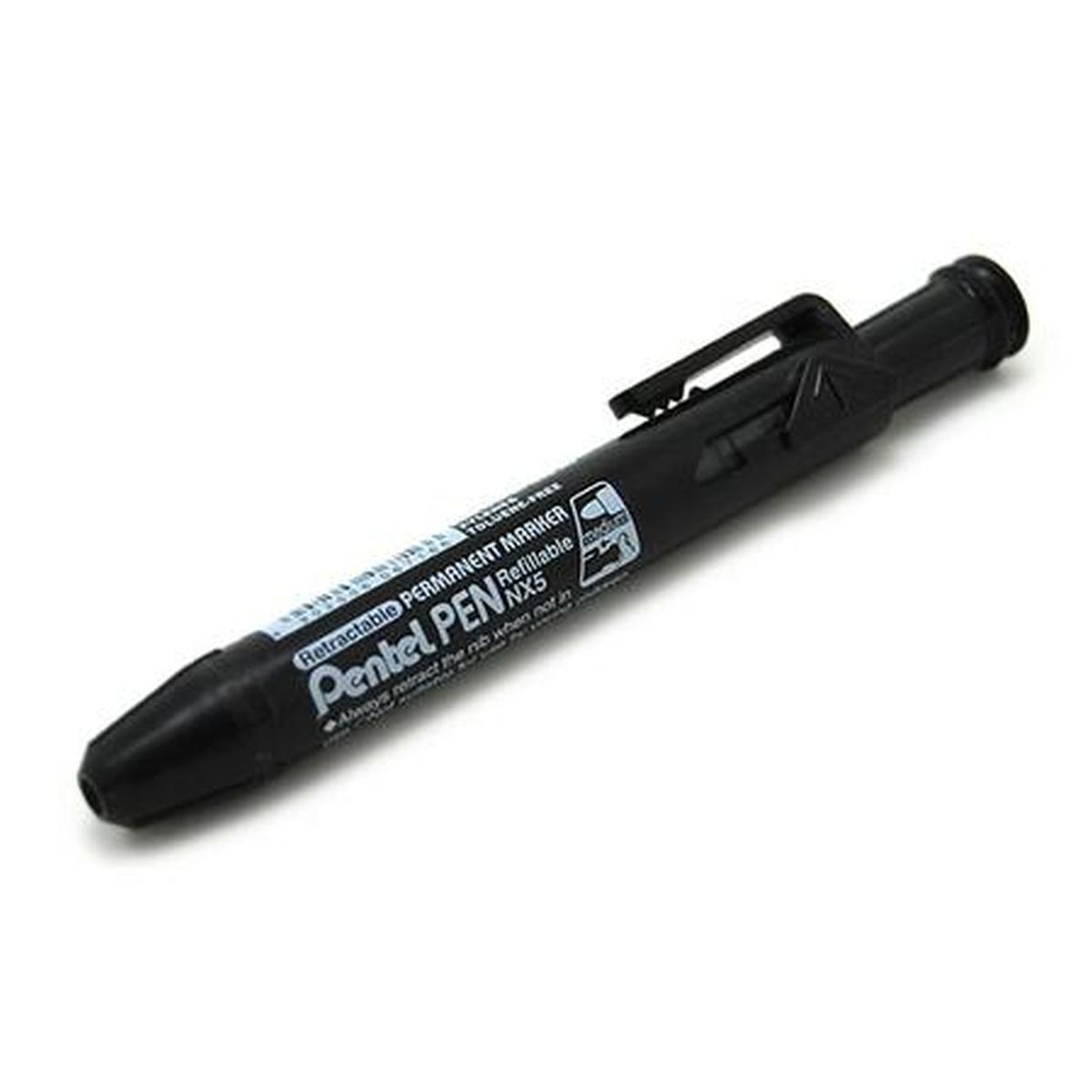 Marker pentel pen p/t a scatto nero