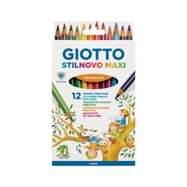 Giotto stilnovo maxi pastelli 12 colori