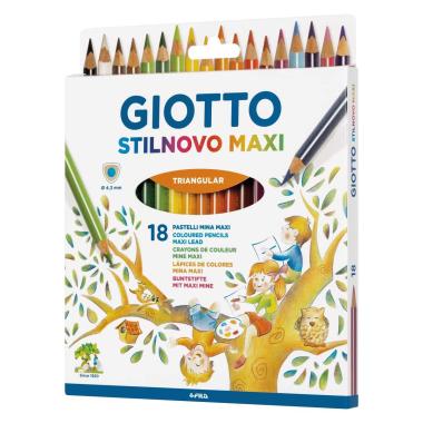 Giotto stilnovo maxi pastelli 18 colori