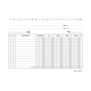 Schede 15x21 orizzontale dara avere saldo iva cf100