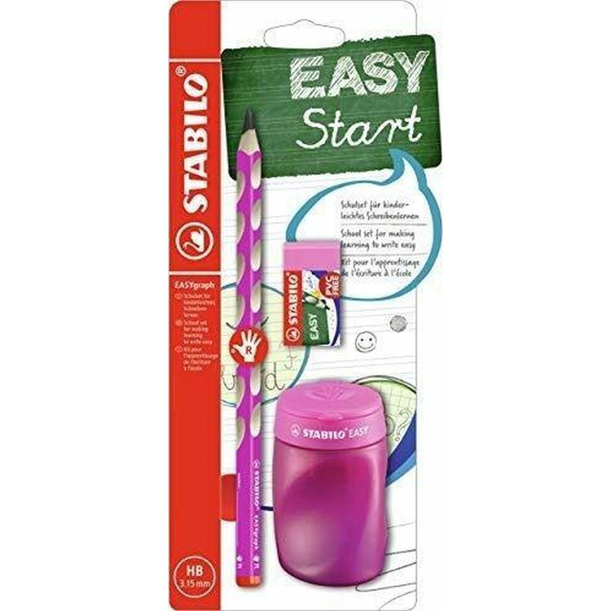 Stabilo easy graph school set rosa