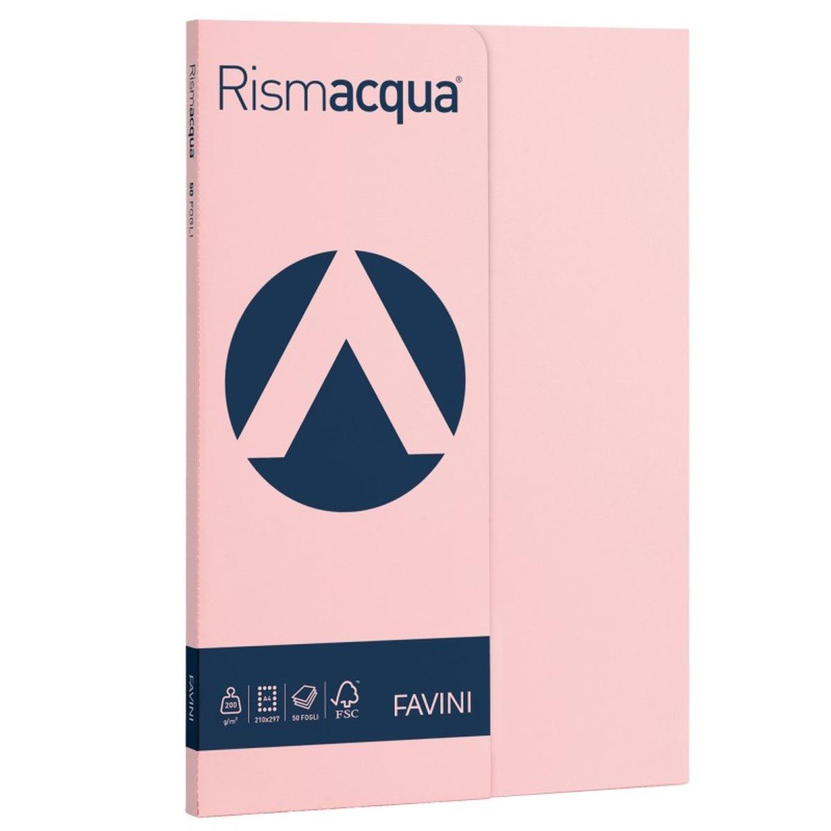 Rismacqua 200gr a4 50fg rosa
