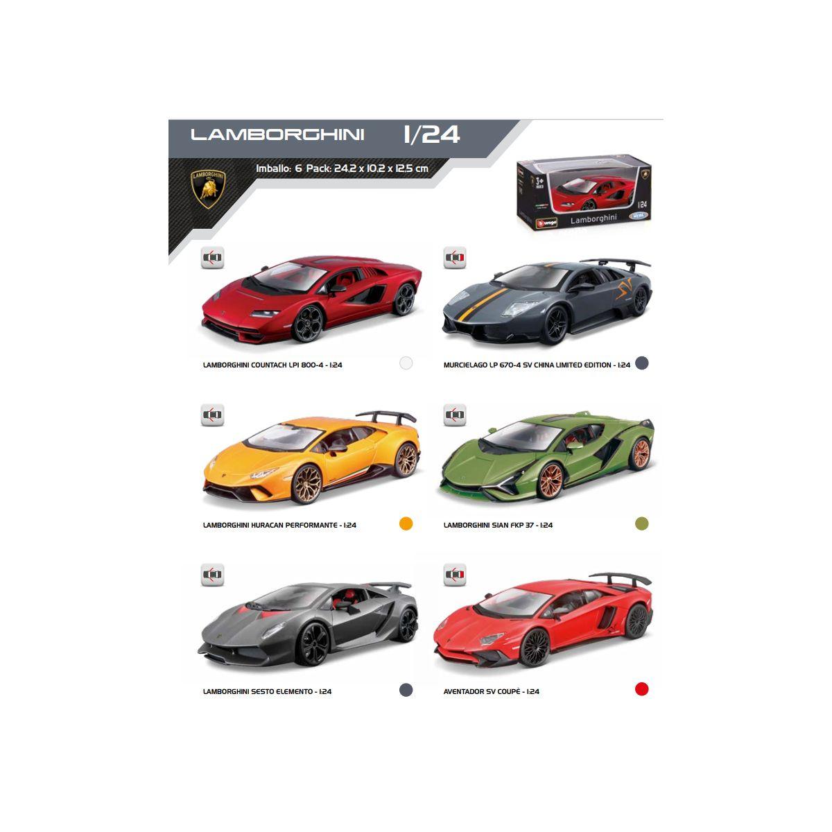 Collezione burago lamborghini 1:24