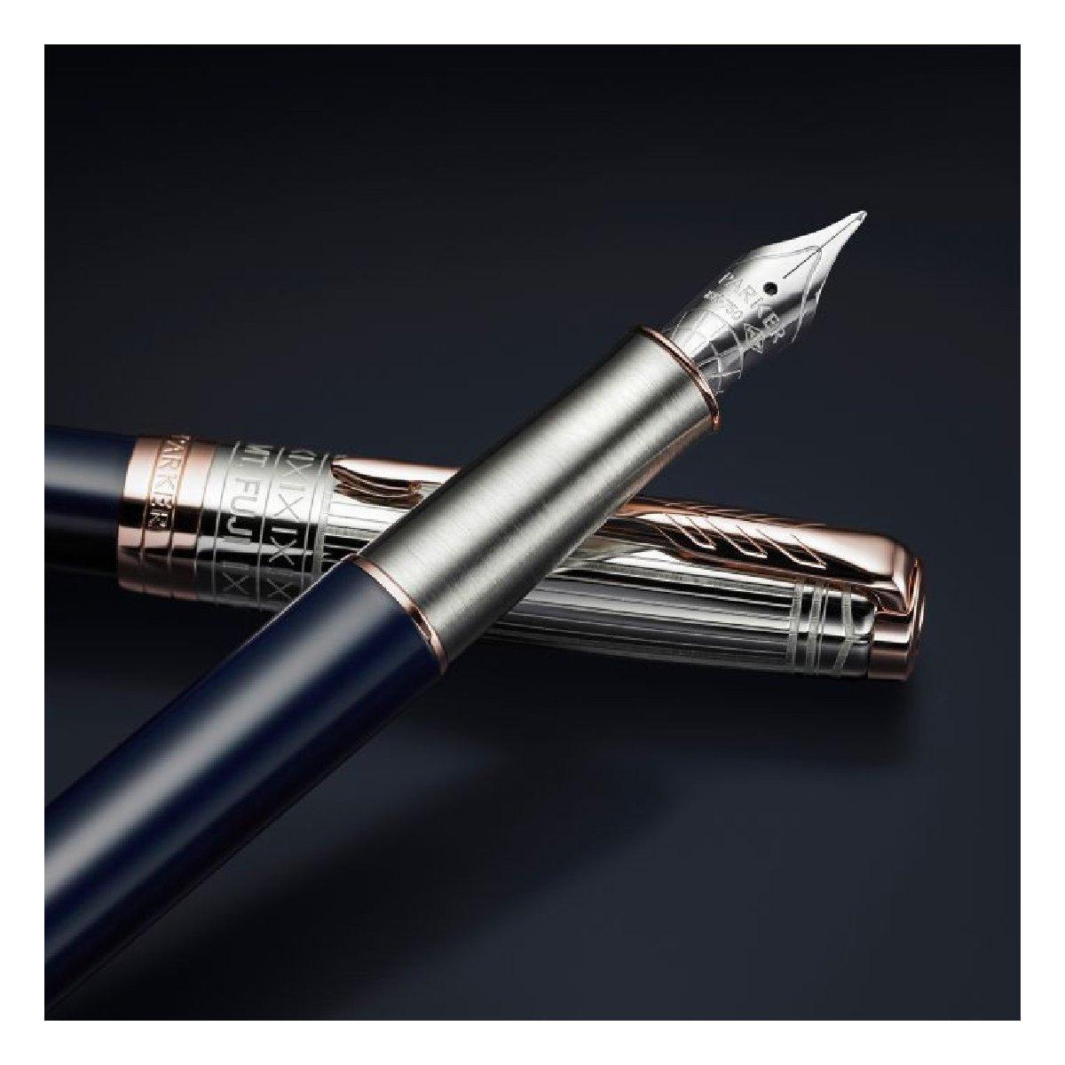 Penna parker fuji sonnet mountain blu 18k