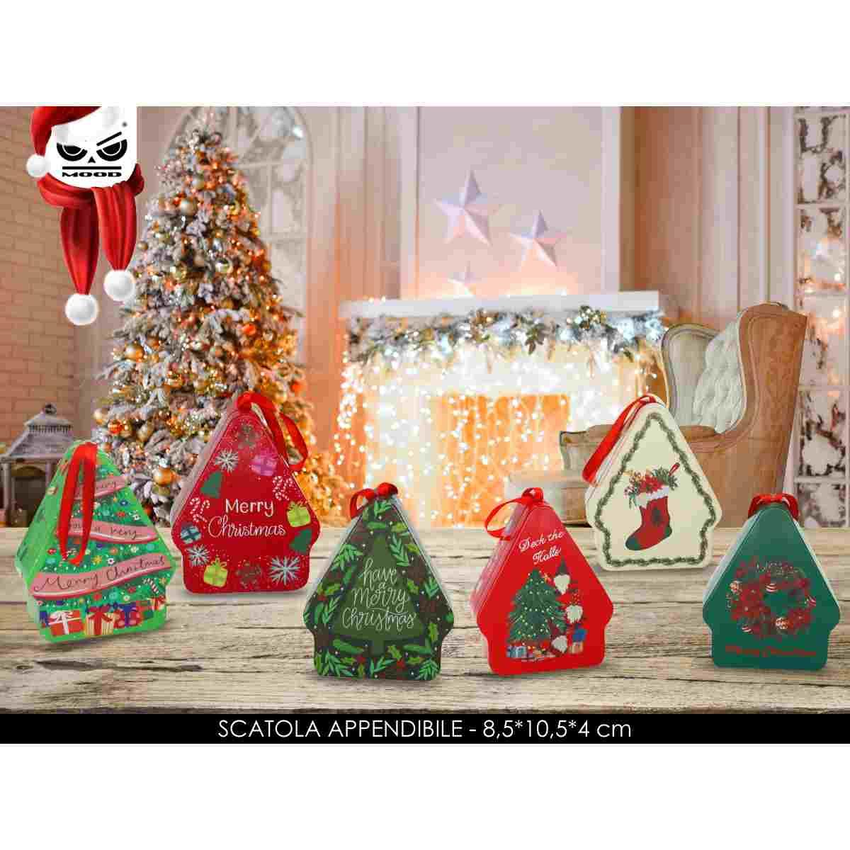 Pallina contenitore in latta albero