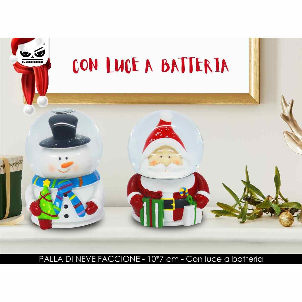 Palla di neve faccione con luce