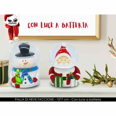 Palla di neve faccione con luce