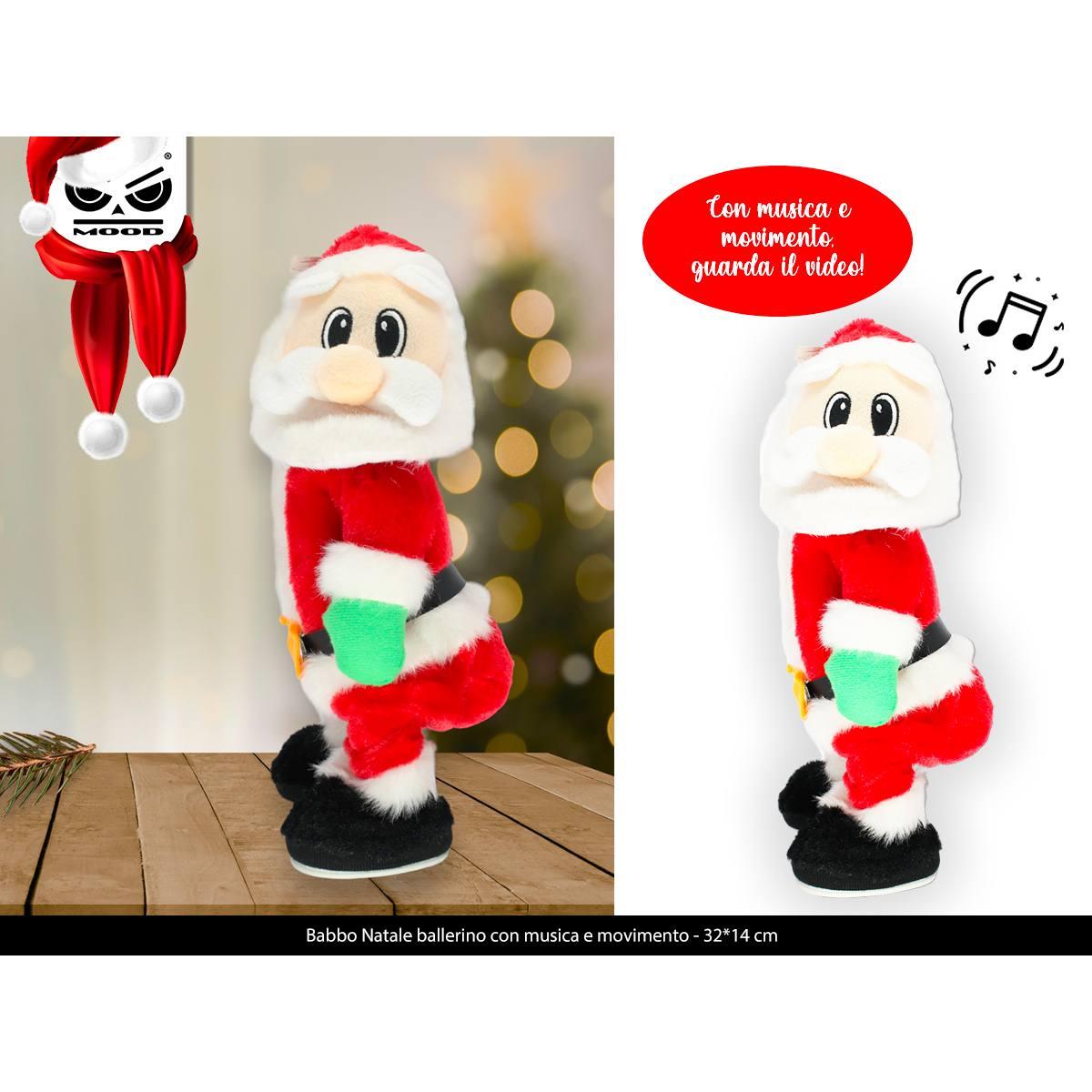 Babbo natale ballerino con musica e movimento