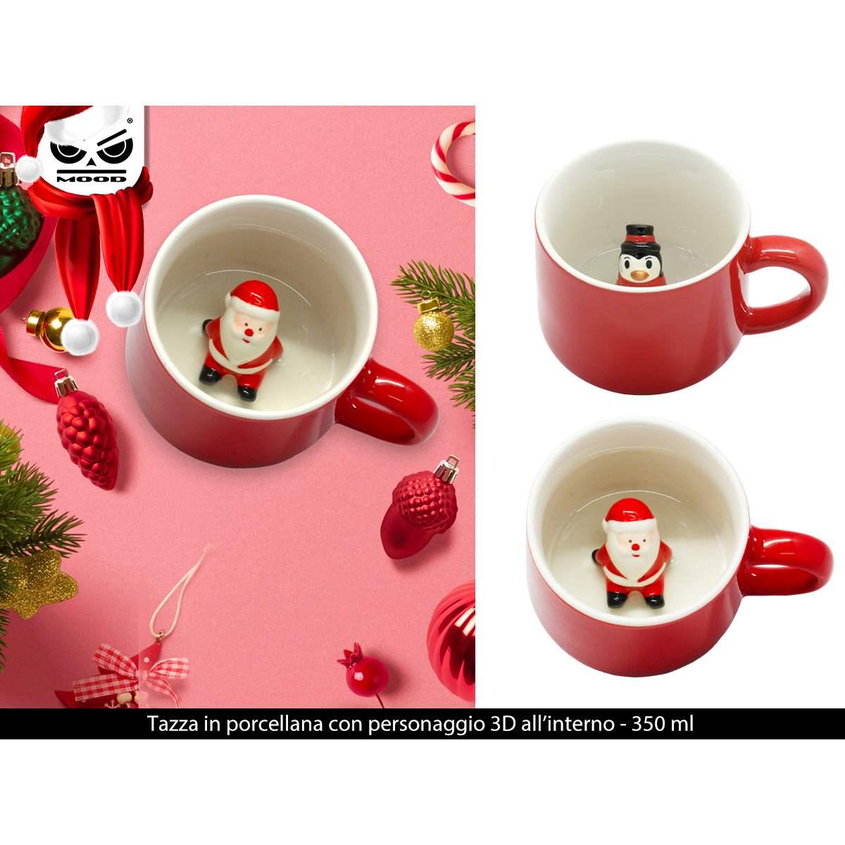 Tazza in porcellana con personaggio 3d all'interno