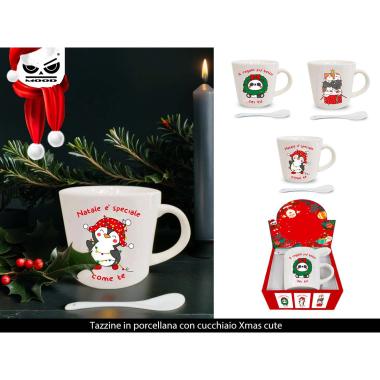 Tazzine in porcellana con cucchiaio xmas cute