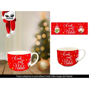 Tazza colazione in porcellana credi nella magia