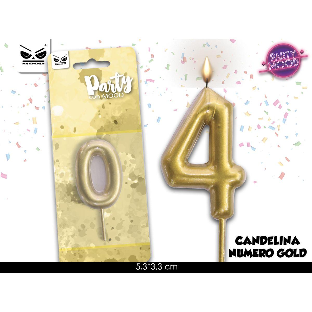 Candelina oro numero 4