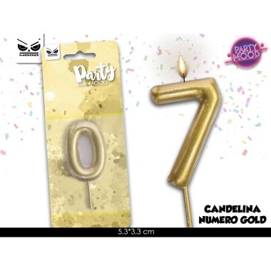 Candelina oro numero 7