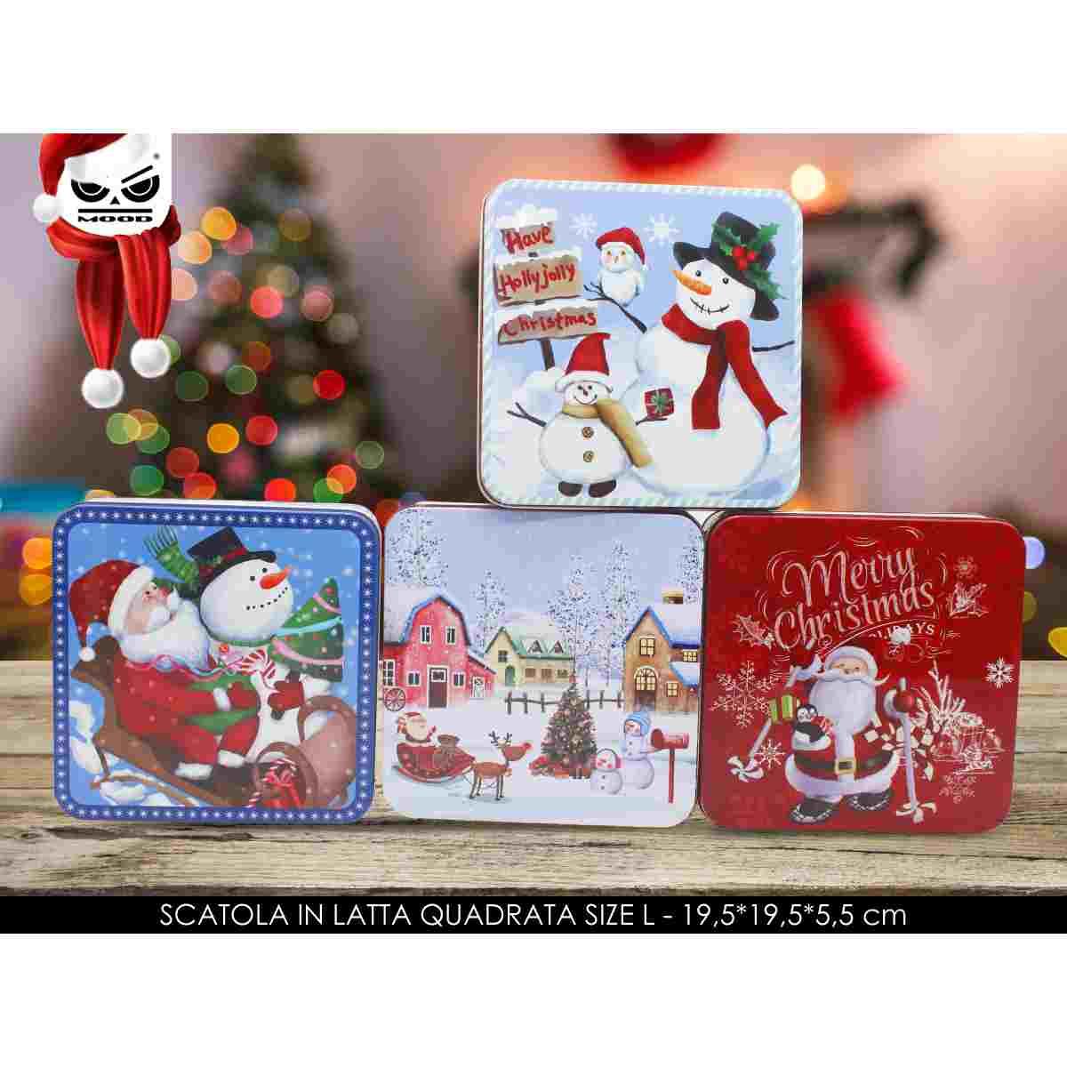 Scatola in latta quadrata mis. l