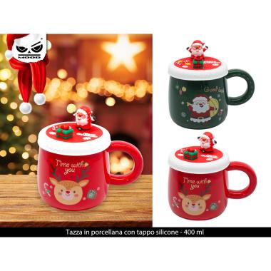 Tazza in porcellana con tappo silicone