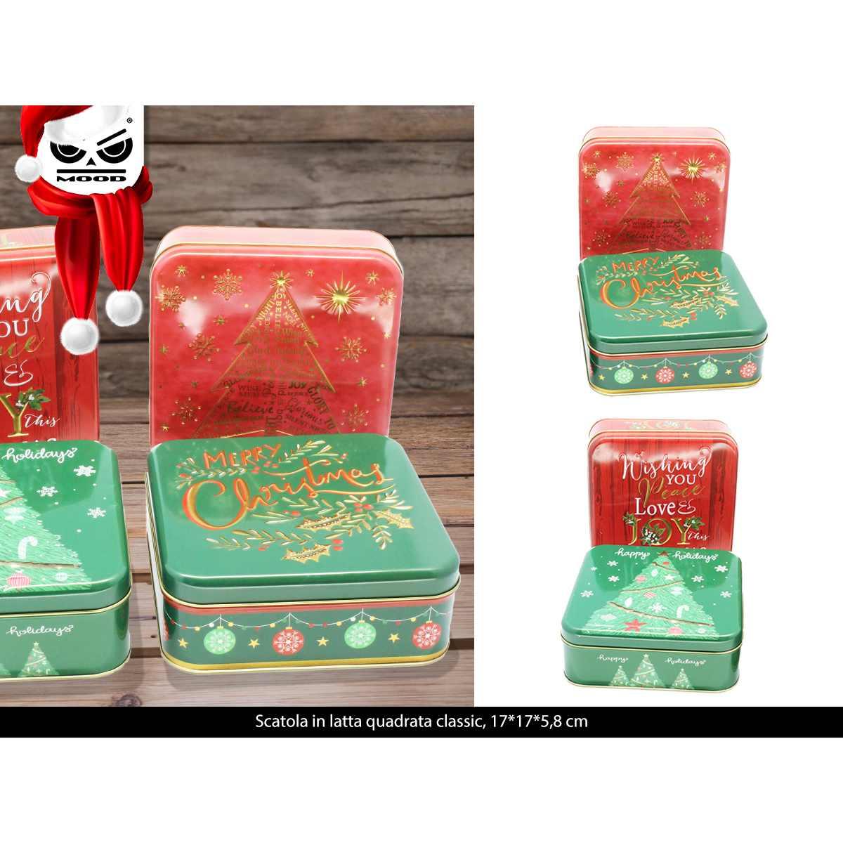 Scatola in latta quadrata classic